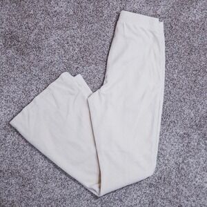 Aerie Cream Corduroy Flare Pants XS Pull On Stretch Comfy Casual Clean Girl